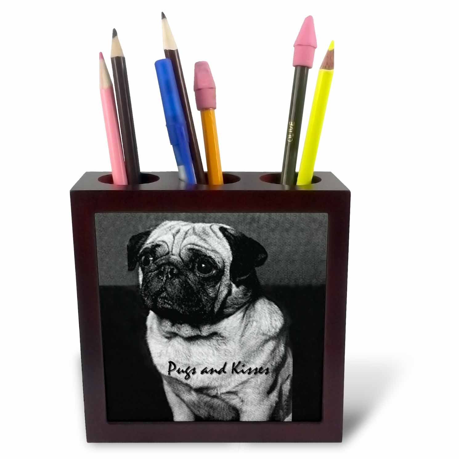 Carlin et baisers 3dRose Ph_251_1 decoration interieure theme chien 12.7 cm