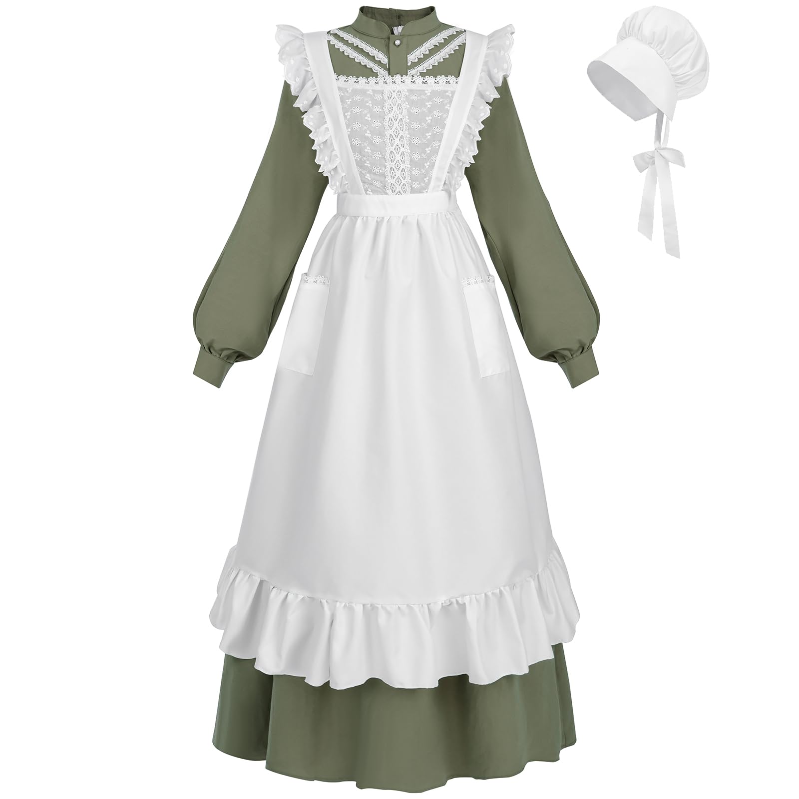 Pioneer Colonial Costume for Women Floral Prairie Dress