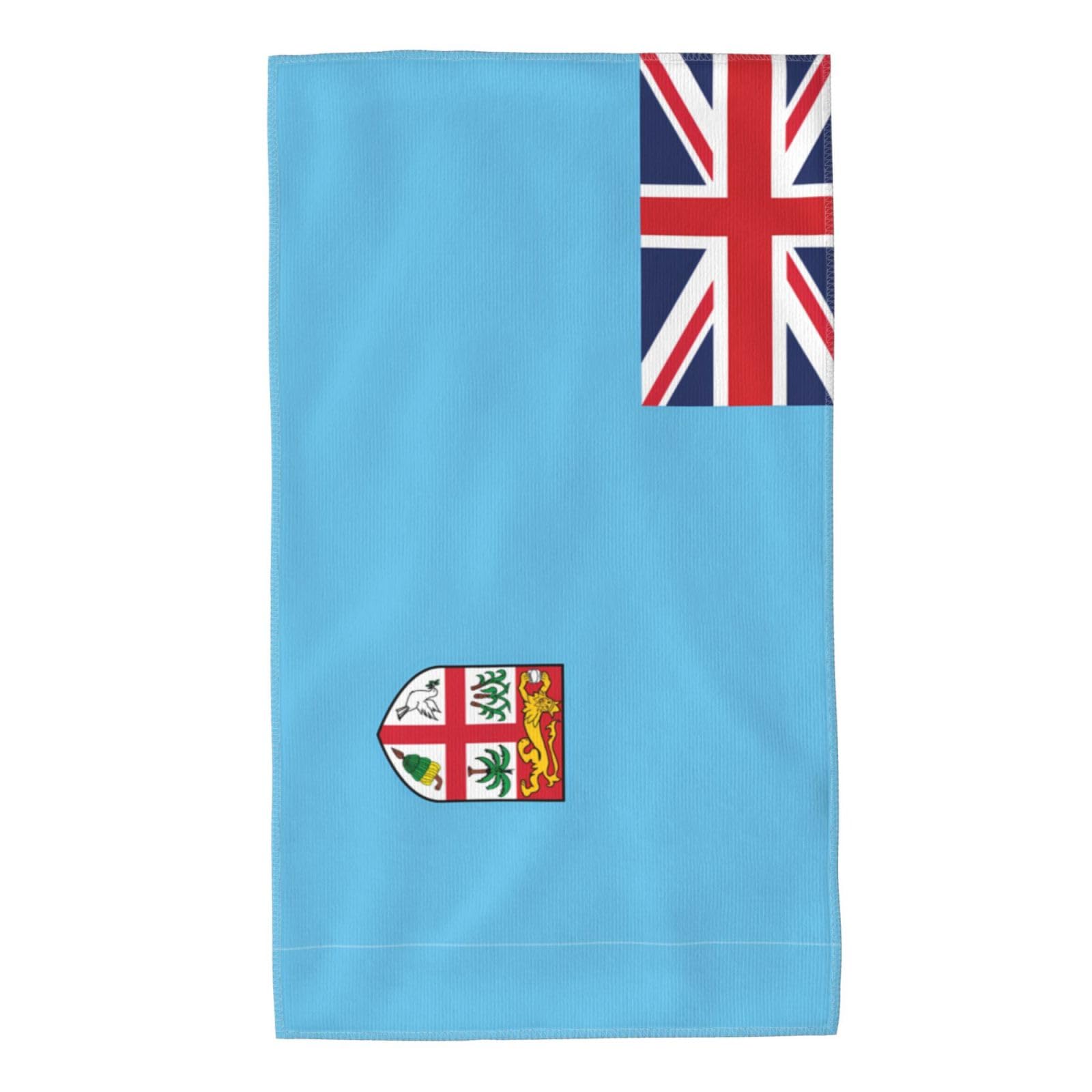 xcoppkj Absorbent Quick Dry Skin-Friendly Lightweight Travel Fiji Flag Towel for Beach, Pool, Yoga, Gym, Hiking