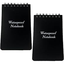 2pcs Waterproof Notebook, 3 x 5" Police Notepad, Write in The Rain Pocket Notebook, All-Weather Memo Paper Notepad with Cover.