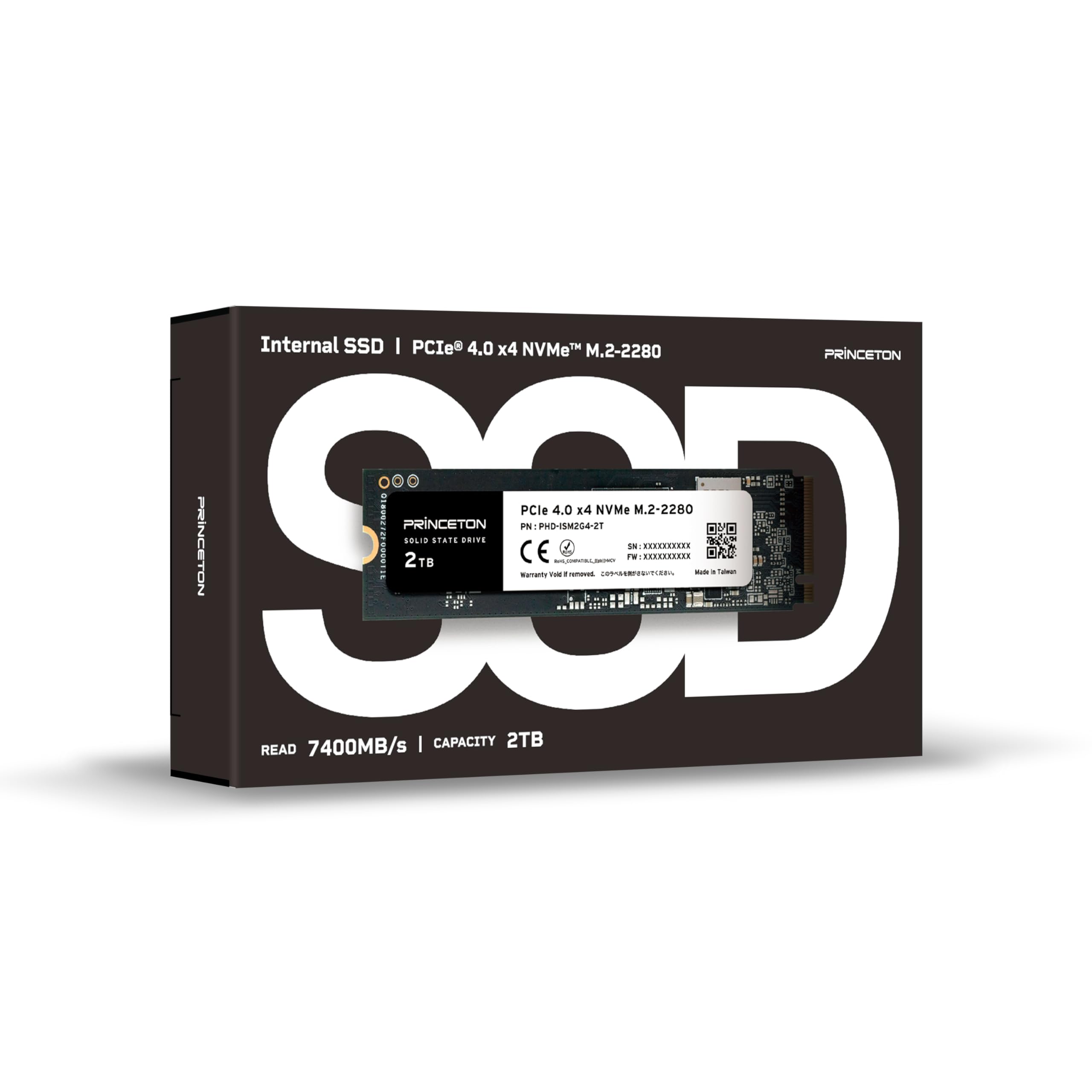 プリンストン2TB PCIe4.0 NVMe SSD 3年保証
