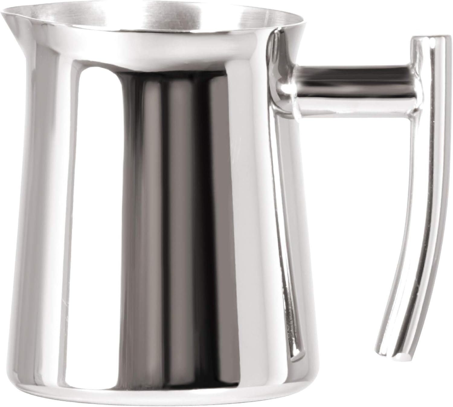 Frieling Stainless Steel Slim Pitcher - 10 oz, Silver, Contemporary - Stainless Steel Coffee Creamer Dispenser & Milk Frother Cup - Coffee Bar Accessory - Dishwasher Safe, Heat Resistant