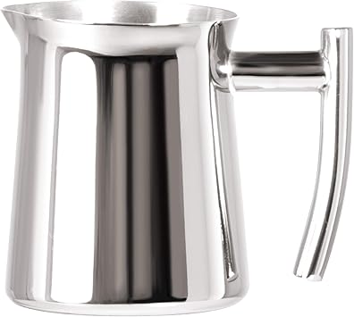 Frieling Stainless Steel Slim Pitcher - 10 oz, Silver, Contemporary - Stainless Steel Coffee Creamer Dispenser & Milk Frother