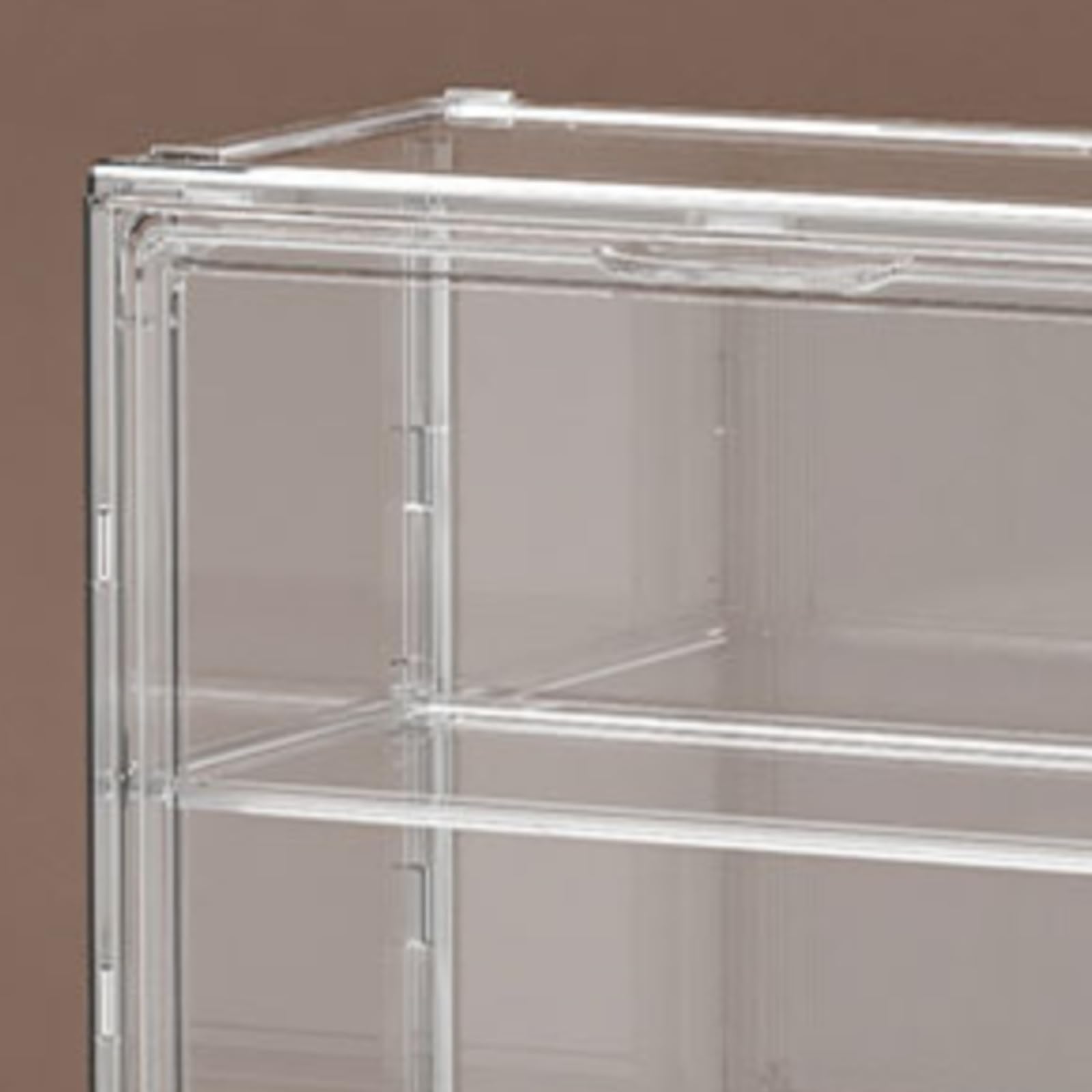 rockible Boîte de Rangement Transparente pour, Boîte De Rangement Transparente 36x27x22 Cm Sans Étagère, Utilisation Horizontale Ou Verticale