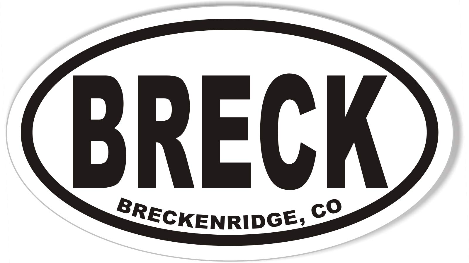 Breck Breckenridge, CO Oval Bumper Sticker