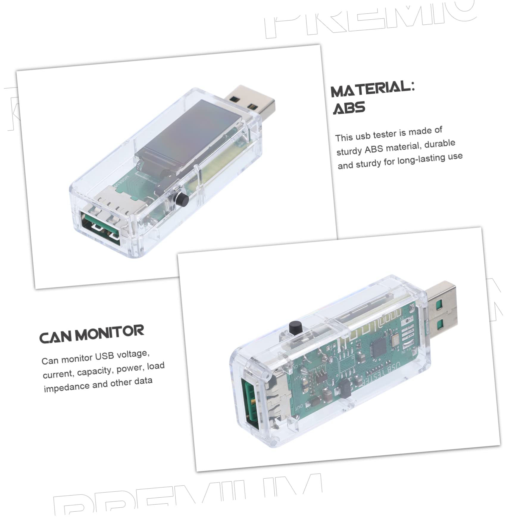 Hemobllo 5stücke Usb Tester Mit Farbdisplay Multifunktionales Messgerät Für Spannung Kapazität Leistung Für Ladegeräte Powerbanks Usb-geräte Lcd-anzeige