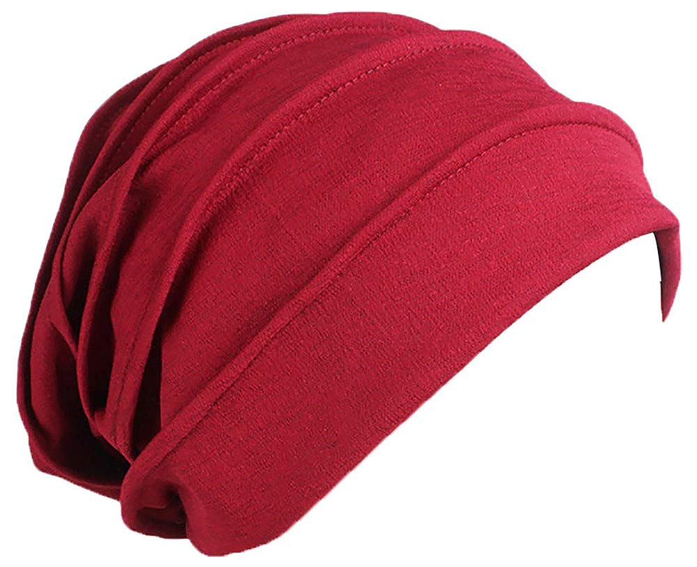 UK_Stone Women's Cotton Chemo Cap for Hair Loss Turban Beanie Headwear Headwrap