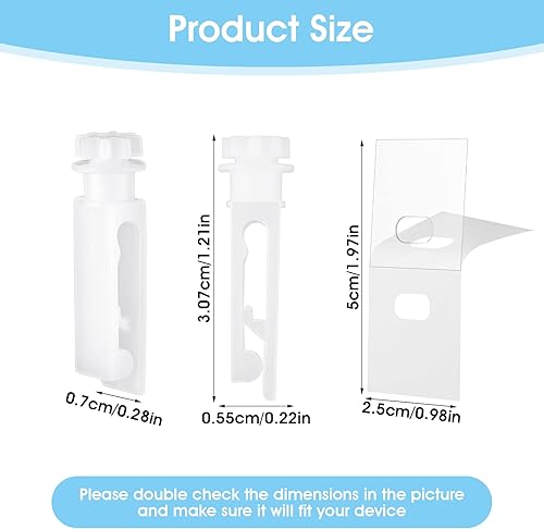 Miniatura 2 de Kit de reparación de persianas verticales, incluye 12 juegos de pestañas de reparación de persianas verticales y 12 piezas de repuesto de clips