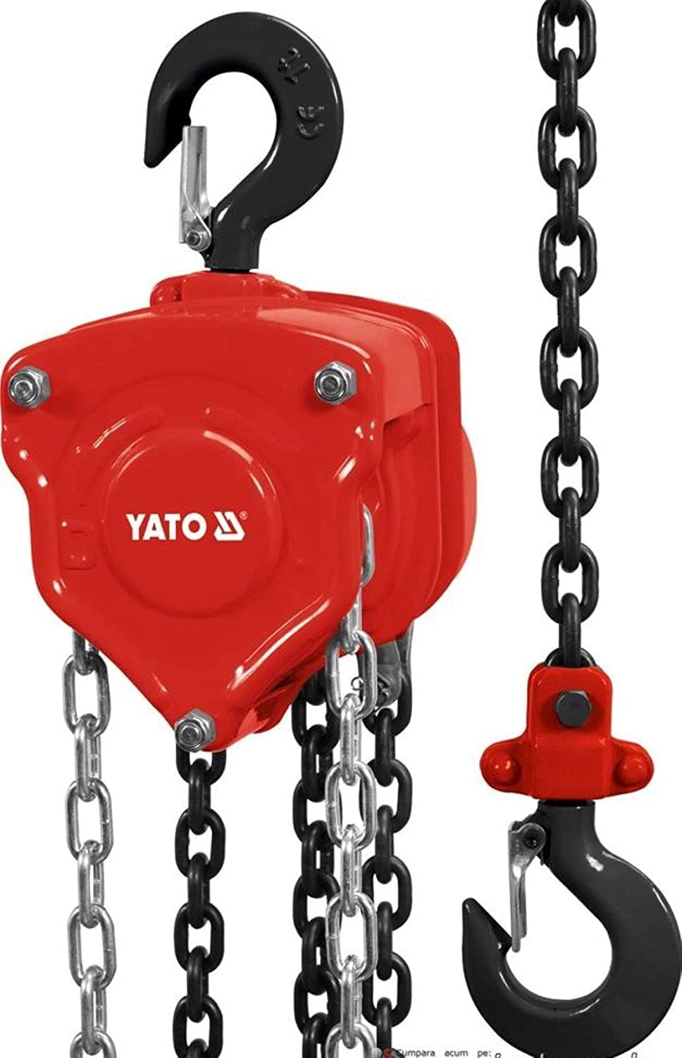 Bloque de polea YATO YT-58954 de alta resistencia para elevación y tracción de cargas pesadas