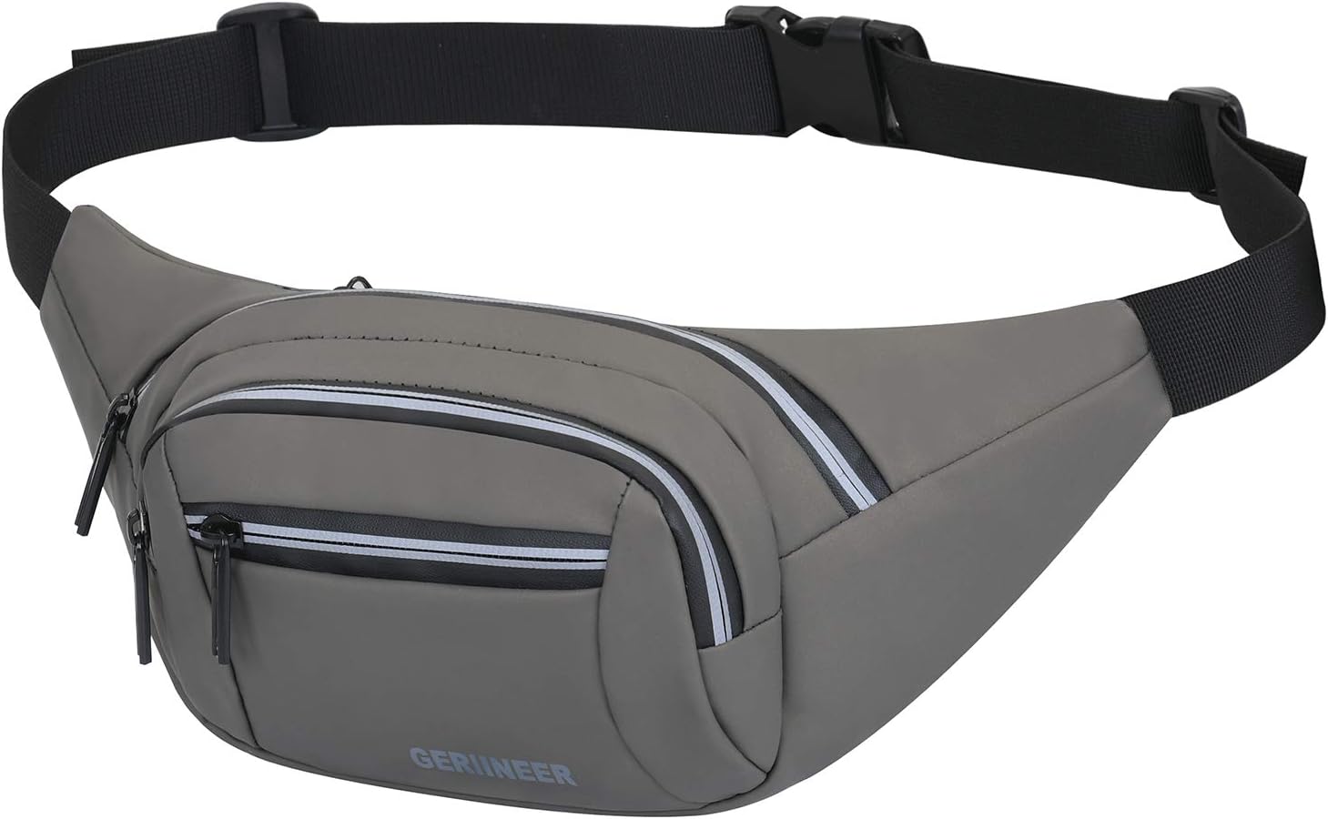 GERIINEERWaterproof Bumbags for Women Ladies Men Bum Waist Bag with Reflective Strip Fanny Packs for Hiking Travel Running Walking Outdoor Sport