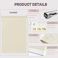 Vista 3 de Persianas enrollables opacas para ventanas de interior impermeables para el hogar ducha oficina privacidad puerta francesa persianas