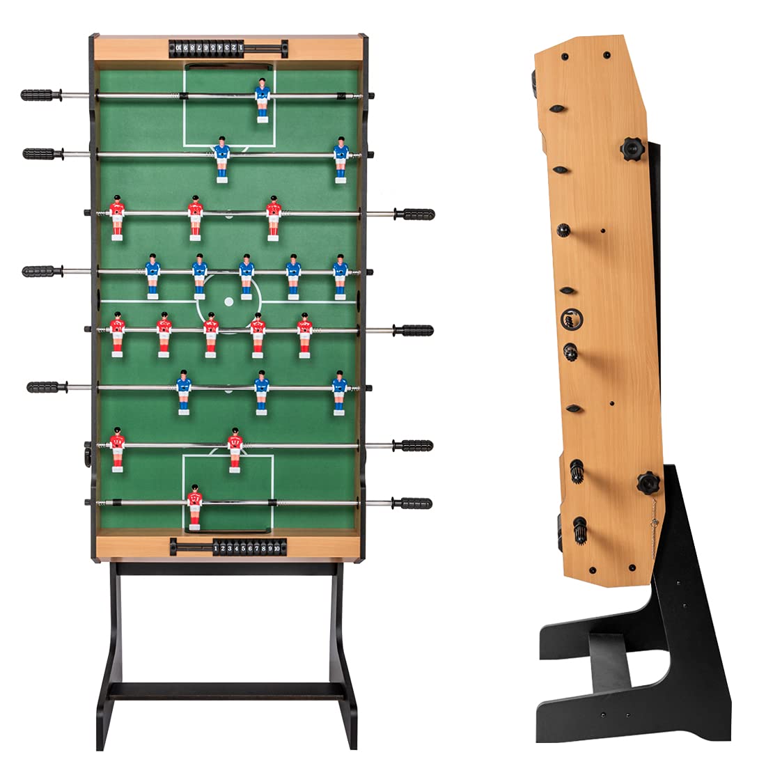 U/N Table Pliante avec Tiges Telescopiques de Baby-Foot 4ft