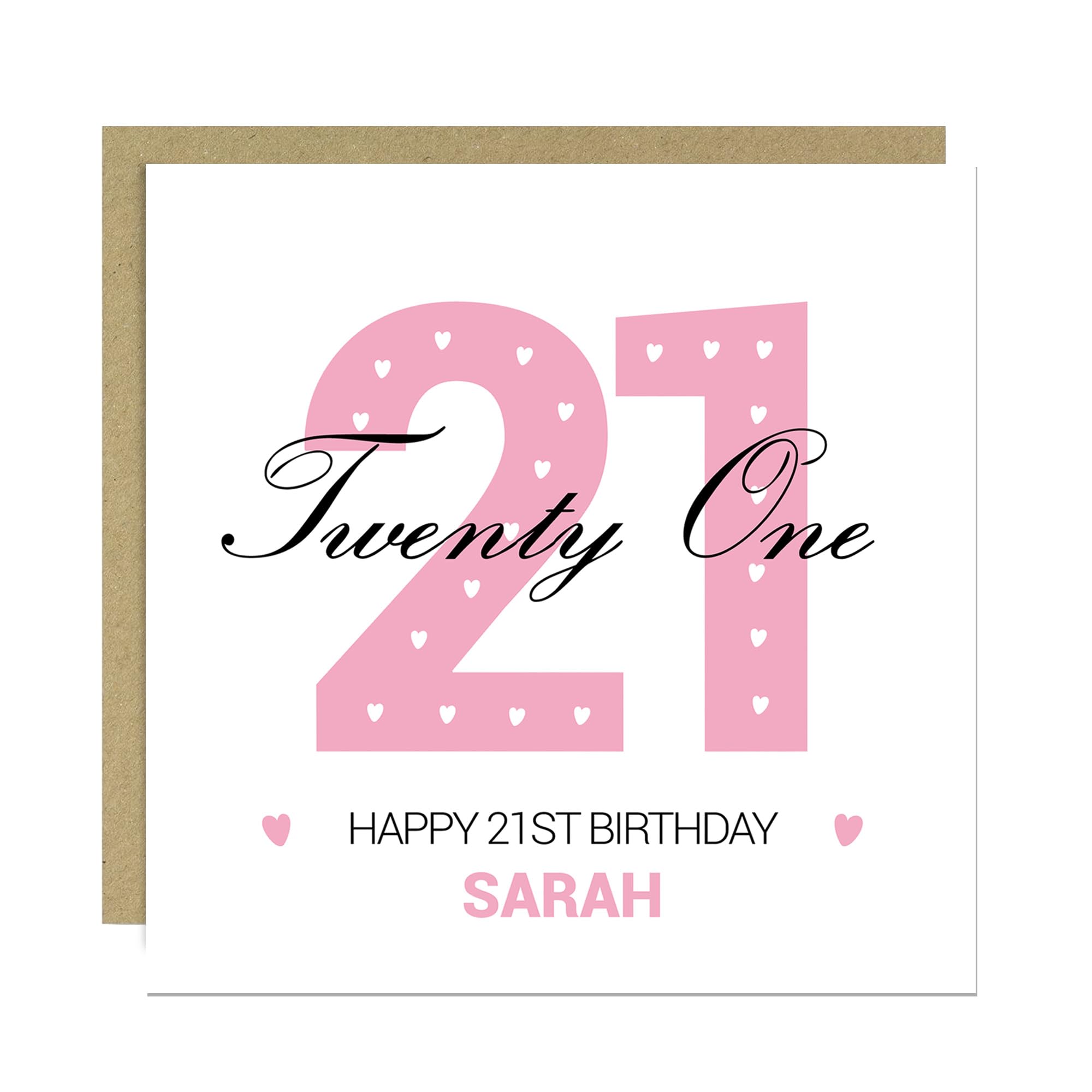 RED OCEAN PERSONALISED 21st Birthday Card For Daughter Granddaughter Niece Friend 21st Birthday Cards For Her From Mum Dad Grandparents With Envelope Included