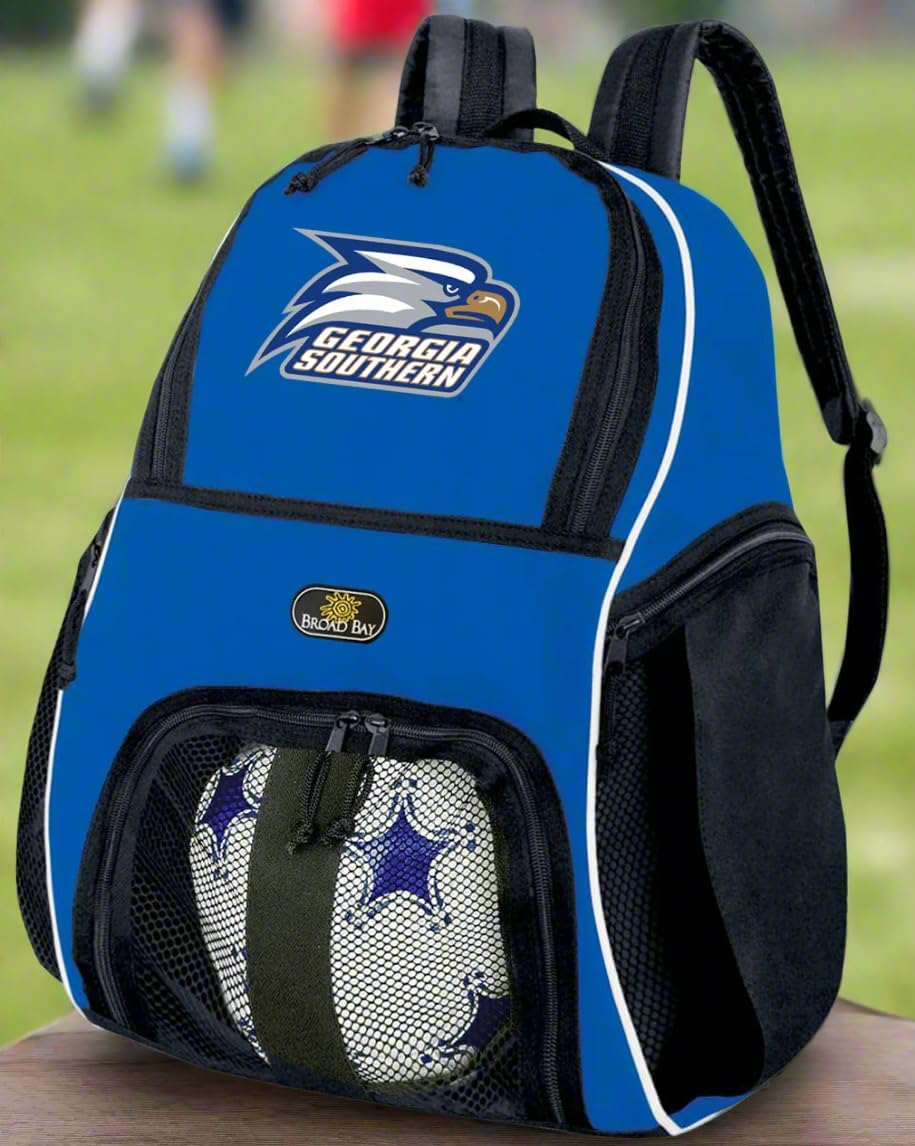 Broad Bay Georgia Southern Soccer Ball Backpack GS Eagles Logo Volleyball Bag Travel Practice