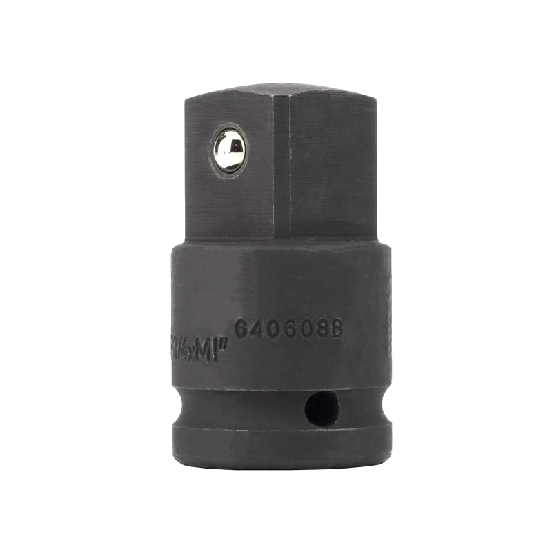 Adaptador de Impacto GENIUS TOOLS com Esfera de Aço, Encaixe 19,05 mm (3/4 pol.) Fêmea para 25,4 mm (1 pol.) Macho, CR-MO 640608B