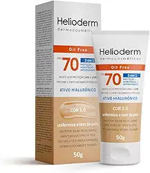 Protetor Facial Diário Helioderm Oil Free FPS 70 Bege Médio