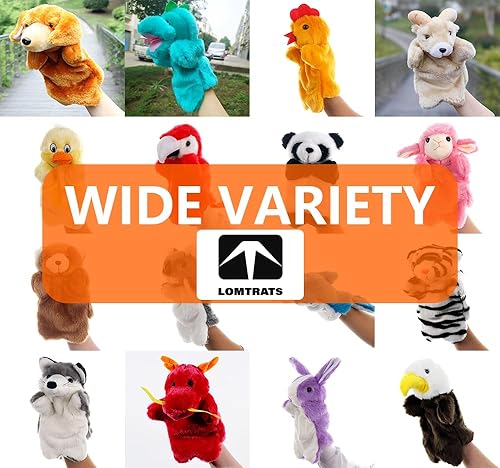 Miniatura 3 de Perro, conejo, elefante, paloma, dragón, cabra, koala, panda, oso, oveja, vaca, 40 tipos de marionetas de mano, animales de peluche, juguetes para