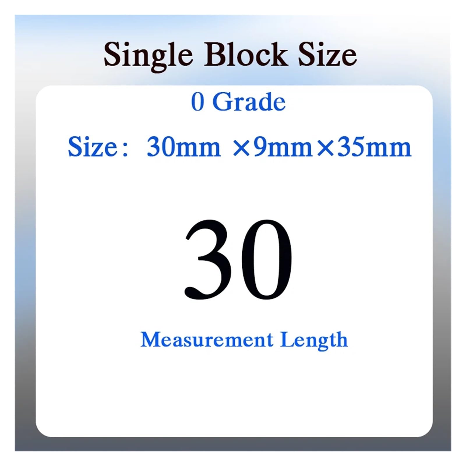 Calibro da 1 pezzo, gamma 0,5-100, mm, blocco di acciaio ad alta velocità, calibro personalizzato non standard for ispezione e misurazione della pinza(30.0mm 1pc)