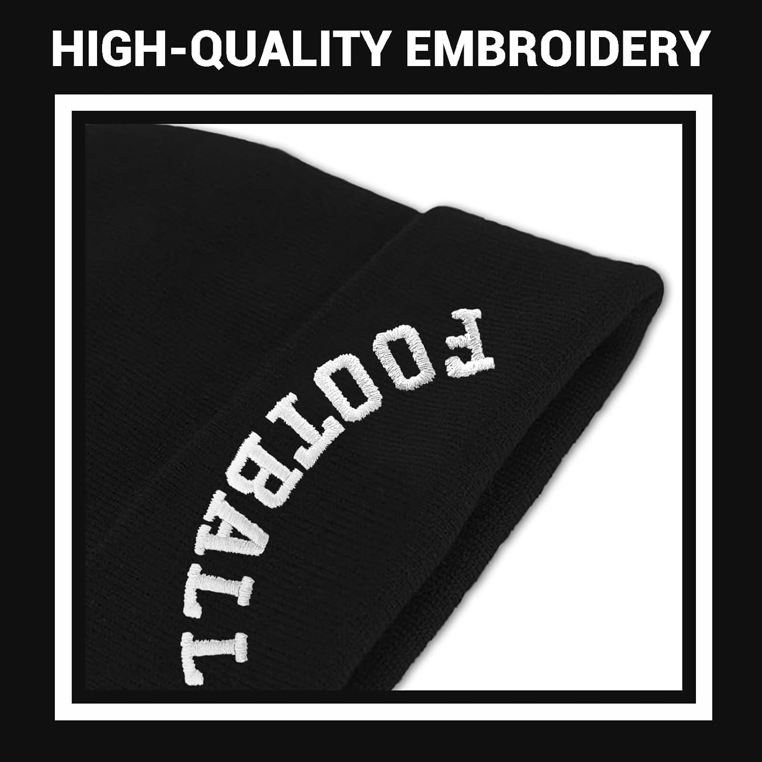 Funny Beanie for Men and Women,Cool Embroidered Knit Hat Warm Winter Funny Hat - Image 3