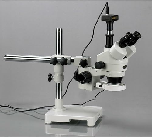 Miniatura 2 de AmScope SM-3T-54S-M Microscopio Digital Profesional Trinocular Estéreo Zoom, WH10x Oculares, Aumento 7X-45X, Objetivo de Zoom 0.7X-4.5X, Luz LED