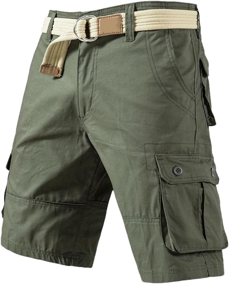 Men Cargo Knee Shorts Sports Casual Shorts Outdoor Activities Running Mountaineering and Fishing Pants