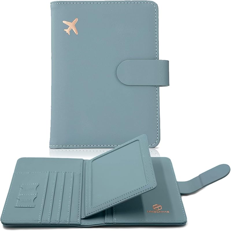 Rfid Passport Holder for Travel women/Men, Cute Passport Wallet Rfid Blocking Card Slots, Rfid Passport Cover/CaseTravel Wallet, Passport Book Holder (1, Green2)