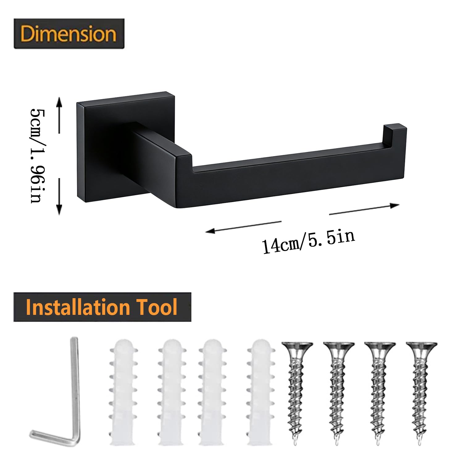 JOPOFI Toilet Paper Holder - Bathroom Toilet Roll Holder - Matte Black — Amazon image 6