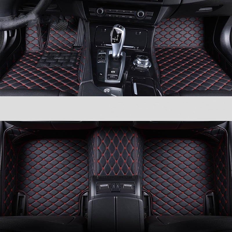 Car Rubber Mats Custom Car Floor Mats for Lexus LS LS400 LS430 LS460 LS500 LS500H LS600H Auto Accessories Foot Carpet Rug Interior Parts Custom Car Mats (Color: Black Red)