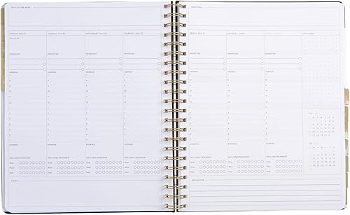 Miniatura 6 de russell+hazel Agenda semanal 2024, octubre de 2023 a diciembre de 2024, suministros de oficina, cuero vegano negro, incluye 190 calcomanías, 9.125 x