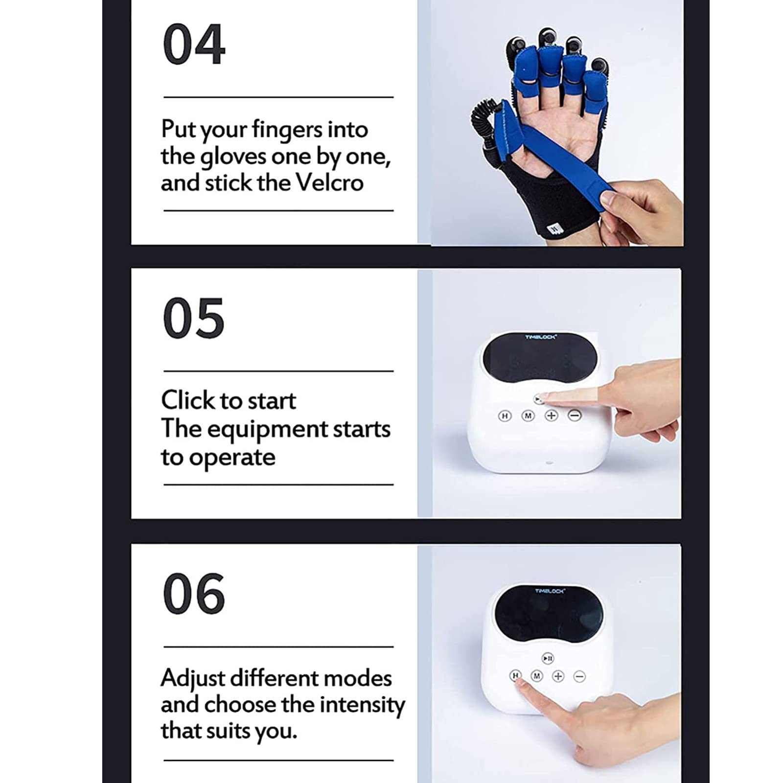 Ortesi per Le Dita Attrezzatura per L'allenamento per La Riabilitazione della Mano Guanto Attivo Passivo Stecca per La Mano per Contrattura in Flessione Right,L