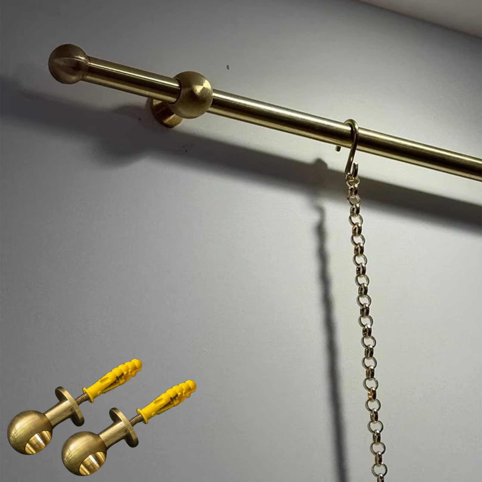 Cimaise pour Tableau Rail de Suspension pour Galerie d'art en Laiton avec Support Rail de Suspension pour Œuvres d'art Murales Mur de Suspension pour Photos de Musée(0.9m/35.4in/2.9ft)