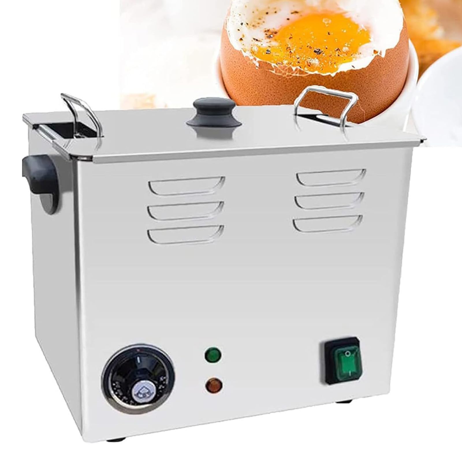 Eoweiot Electric Egg Cooker - Fast Steamer for Soft-Boiled or Hard-Boiled Eggs, 50 Egg Capacity with 75 Degree Constant Temperature