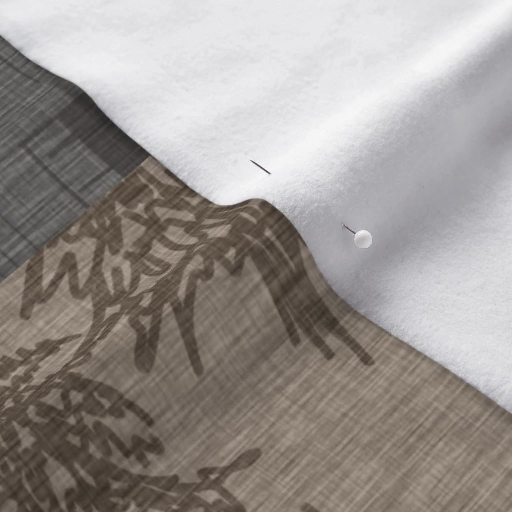 Spoonflower Fabric - Cows Cow Farm Life Quilt Farming Barn Barnyard Cheater Brown Gray Printed on Polartec(R) Fleece Fabric by The Yard - Sewing Blankets Loungewear and No-Sew Projects