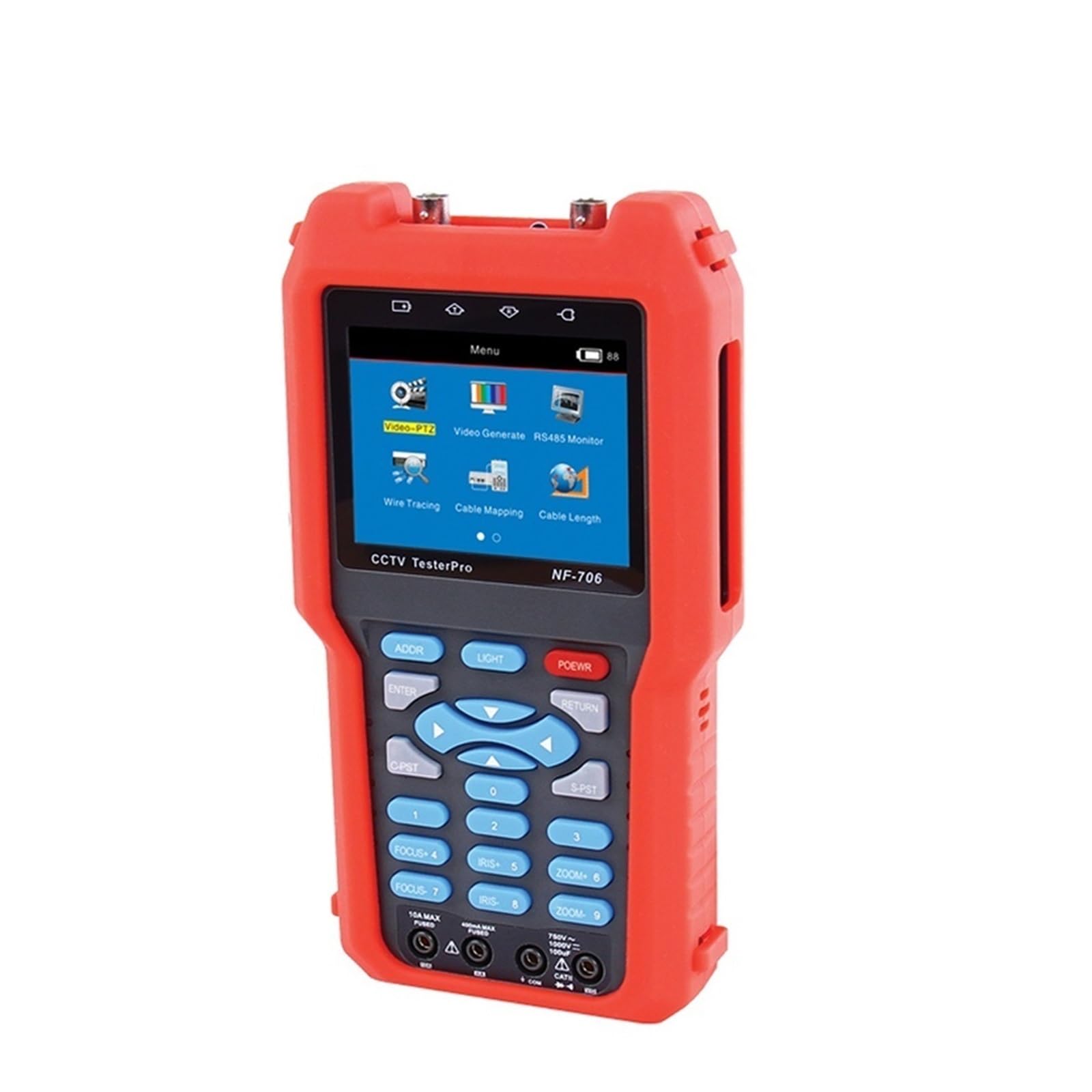 Mooilko One Color Cctv Cable Tester With Analog Video Input And Power Output, Networt Cable Tester Cable Tracker With Multimeter Network Test