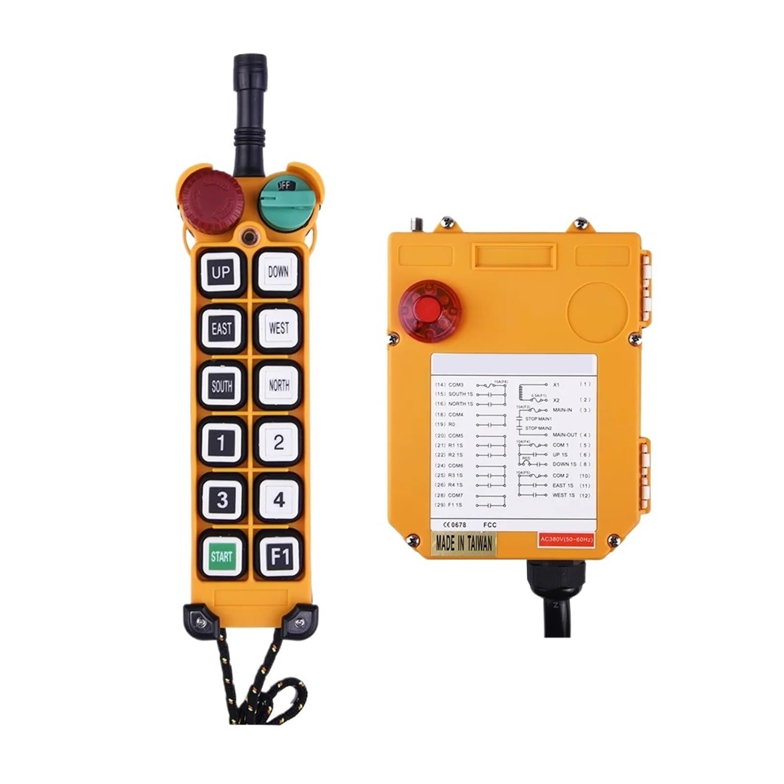 Télécommande double vitesse F24-12D 12 boutons pour pont roulant 220V