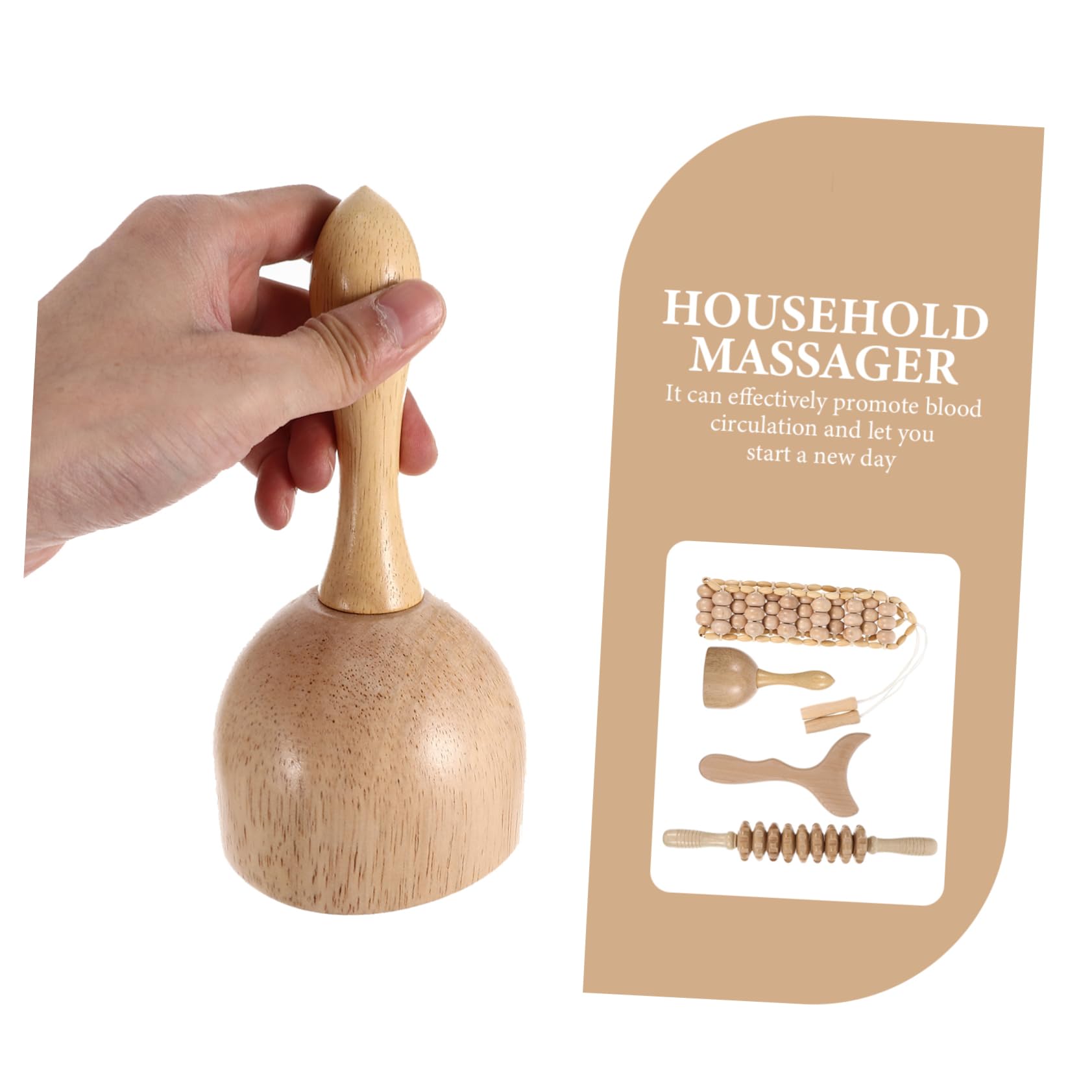 Tabla de Raspado Gua Sha de Madera, Juego de 4 Piezas para Masaje Corporal | Madera Natural, Diseño Simple y Ligero, Uso Doméstico, para Masaje y Cuidado Corporal, Formato Práctico