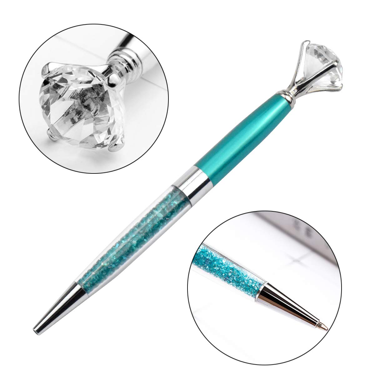 Set Di 4 Penne A Sfera In Metallo Con Cristalli – Design Elegante, Scrittura Fluida, Inchiostro Nero – Cancelleria Creativa Per Ufficio E Scuola