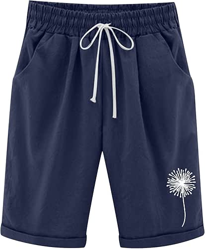 SHAOBGE Shorts for Women Trendy Summer 2024 Beach Drawstring Knee