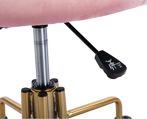 Miniatura 5 de VESCASA Silla de escritorio giratoria ajustable para oficina en casa con bonito diseño en forma de corazón, cómoda silla de trabajo de terciopelo