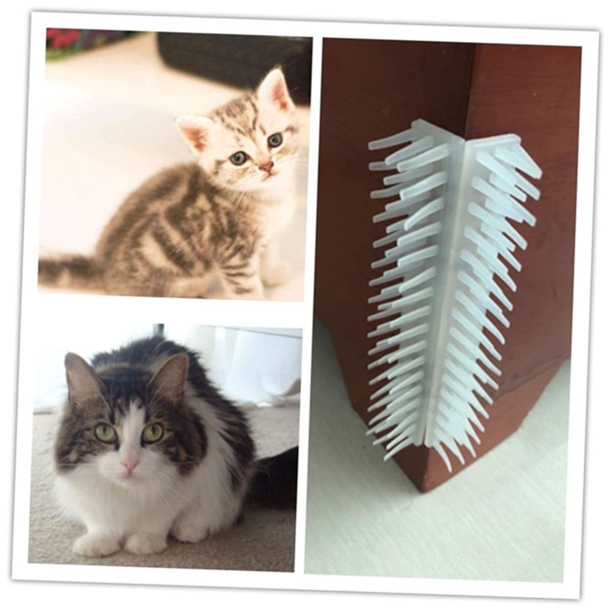 Abaodam 4pcs Cat Massager Grooming Tool Removable Corner Brush for Hair Removal Self Cleaning Pet Comb and for Cats for Shedding and Massage