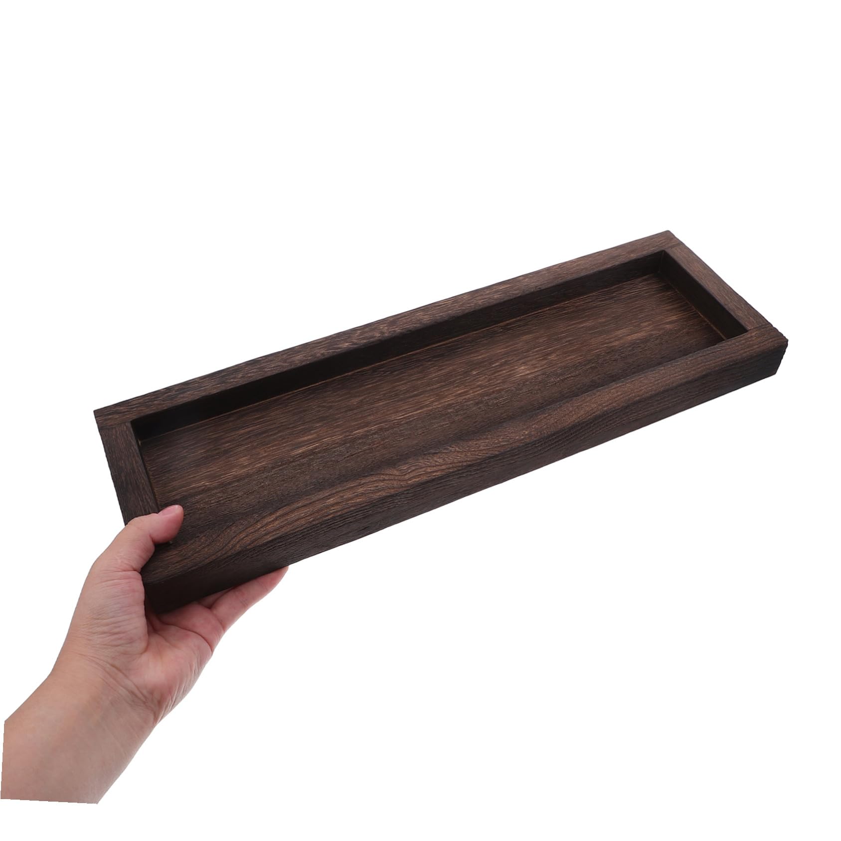 Bandeja de Madera Rústica Alargada para Velas Portavelas Artesanal para Decoración Hogar Estilo Farmhouse para Mesa Centro Tocador y Baño