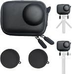 ULBTER Mini Étui pour sacs DJI OSMO Décision 5 Pro/Action 4 / Décision 3 caméra + Couvercle d'objectif en caoutchouc [1+2 pack], porte-boîtes de rangement portatives Accessoire