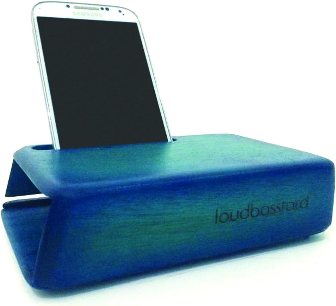 2016 SPOT Design Award Winning Loudbasstard Hybrid Wooden Induction Speaker - The World's First Electric & Non-electric Speaker Handmade from Natural Wood (Teal Blue color) - Wireless Portable Speaker, No pairing, No wires, No setup.