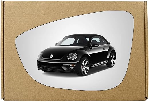 GAPlus Replacement Wing Mirror Glass Compatible Left with Volkswagen VW Beetle A5 2011-2019 STICK-ON Left Passenger Near Side with Blind Spot