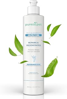 Nutrition Hypoallergenic Conditioner for Pets - Fur Detangling, Nourishment & Hydration, All Ages Pet Grooming Products, Horse, Cat and Dog Bath Supplies - Vegan, Paraben-Free - 10.6oz - PUREZA PET