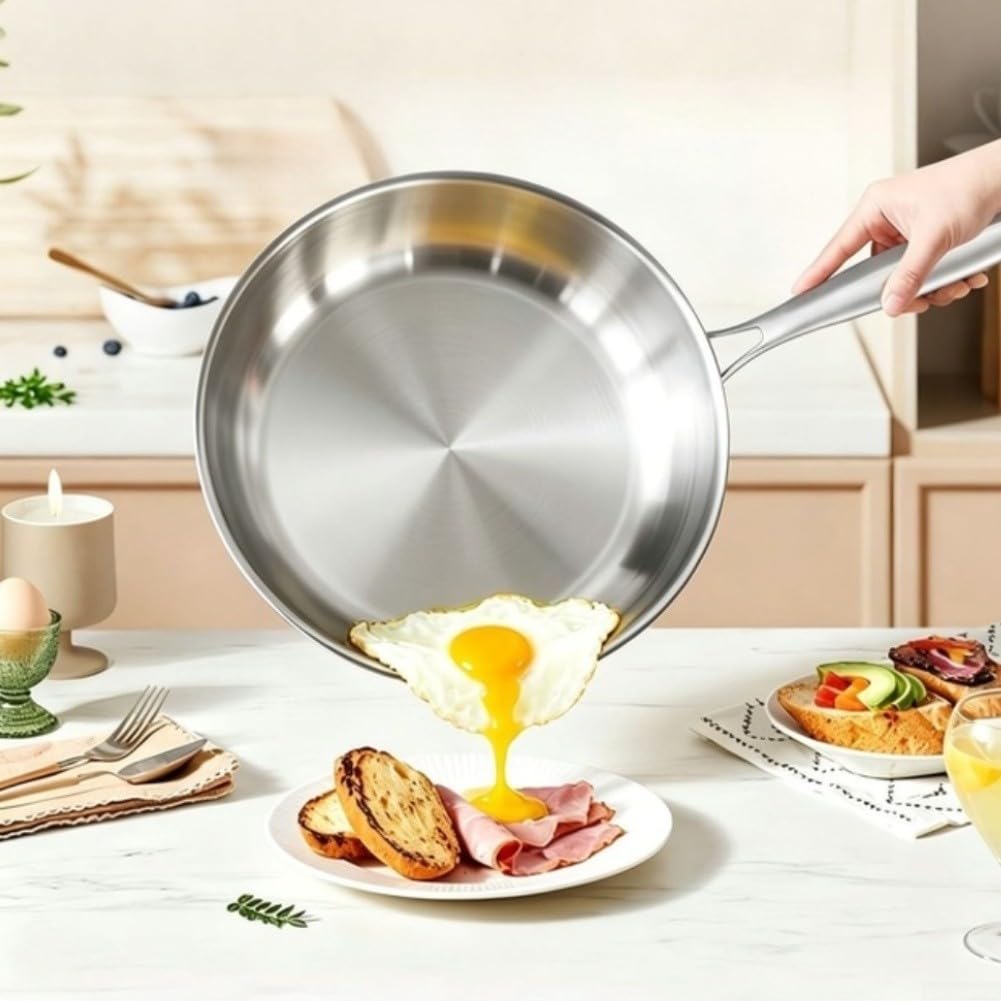 Poêle Steak Acier 316 Revêtement 24cm Poêle Steak Acier 316(26cm)