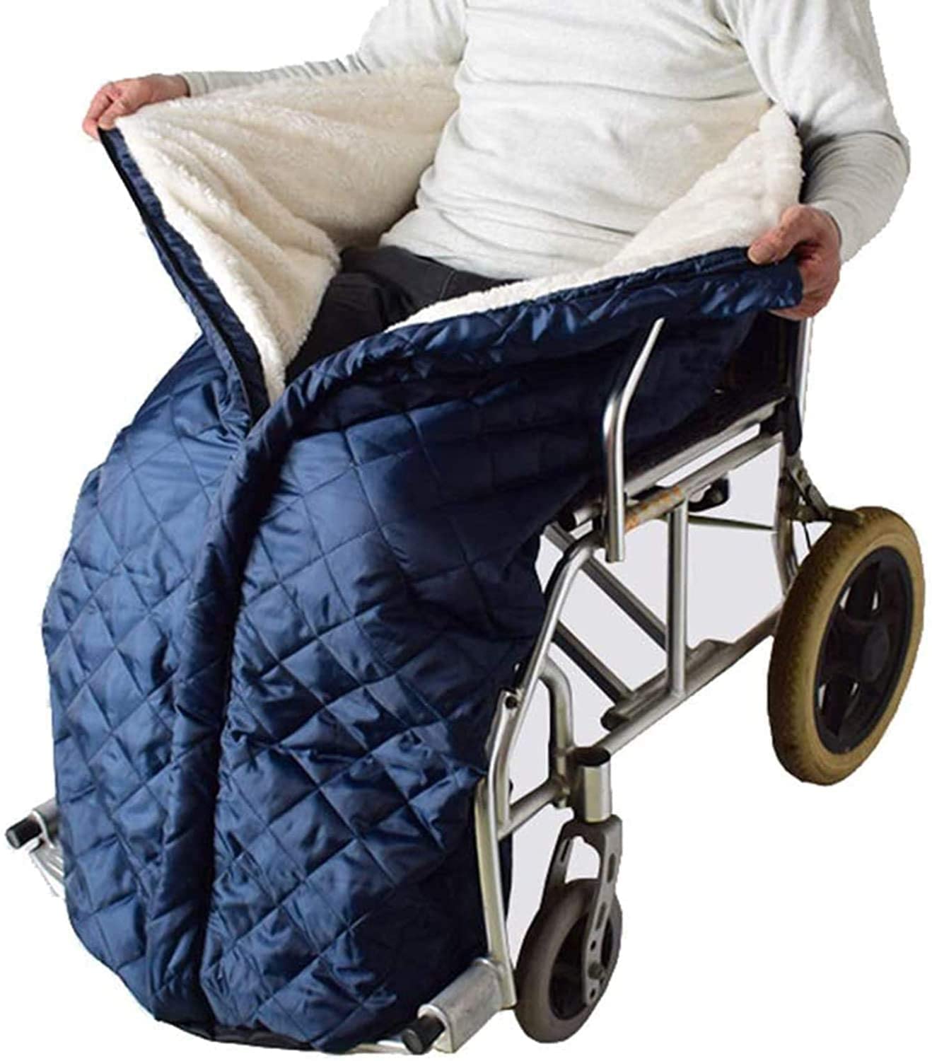 Manta para Silla de Ruedas Ligera con Cremallera, Funda para Silla de Ruedas para Adultos, Funda cálida y acogedora para Las piernas, 51 x 25 Pulgadas