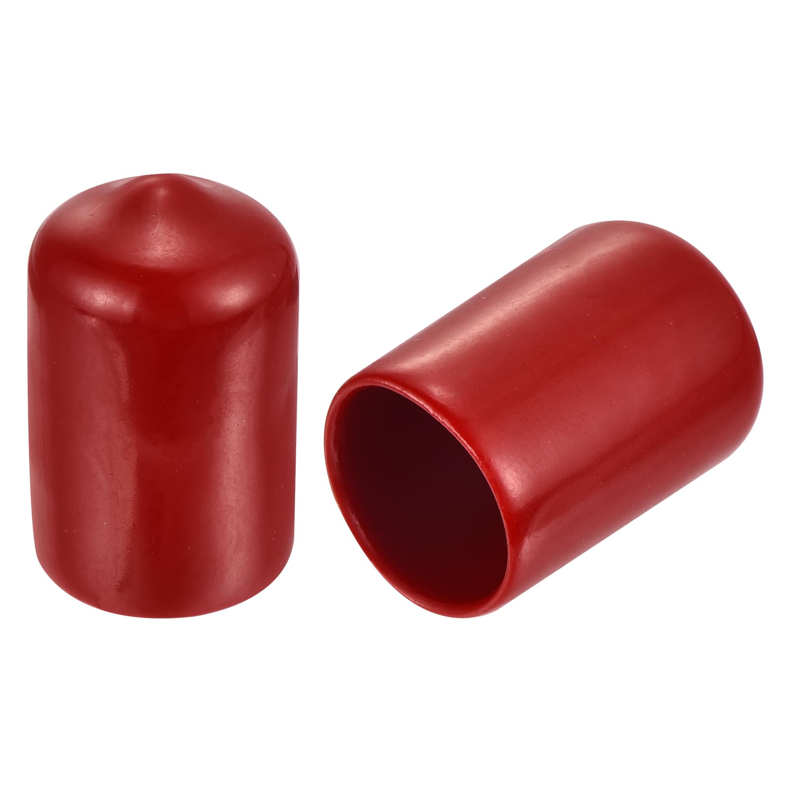 uxcell 20pcs Round Rubber End Caps 0.53"(13.5mm) Burgundy Red Vinyl Cover Screw Thread Protectors
