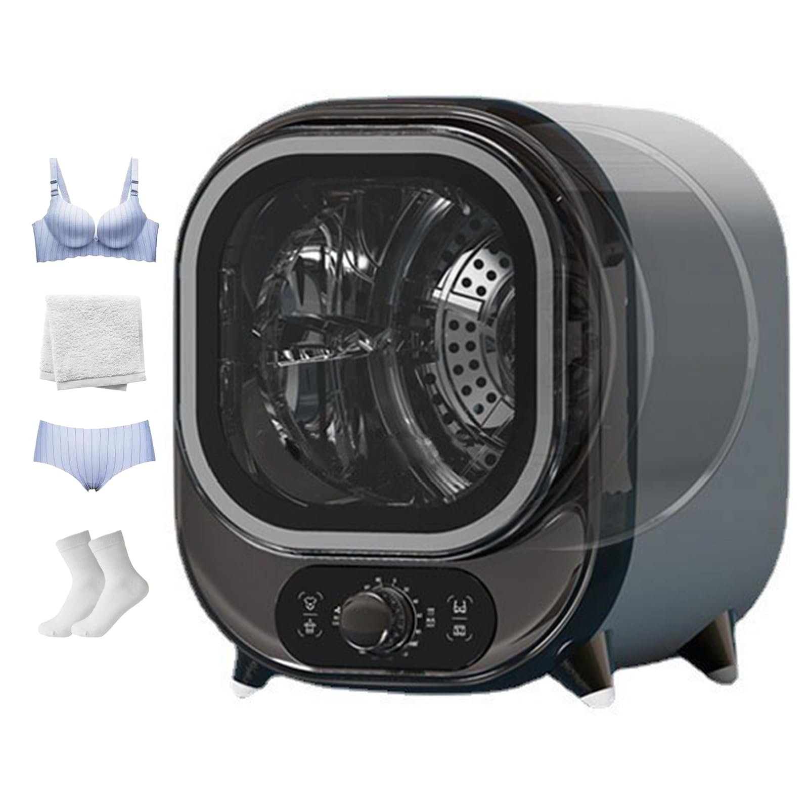 Sèche-linge à condensateur, capacité de 5 kg avec contrôle à une touche, double sonde de température, convient pour la maison et les voyages