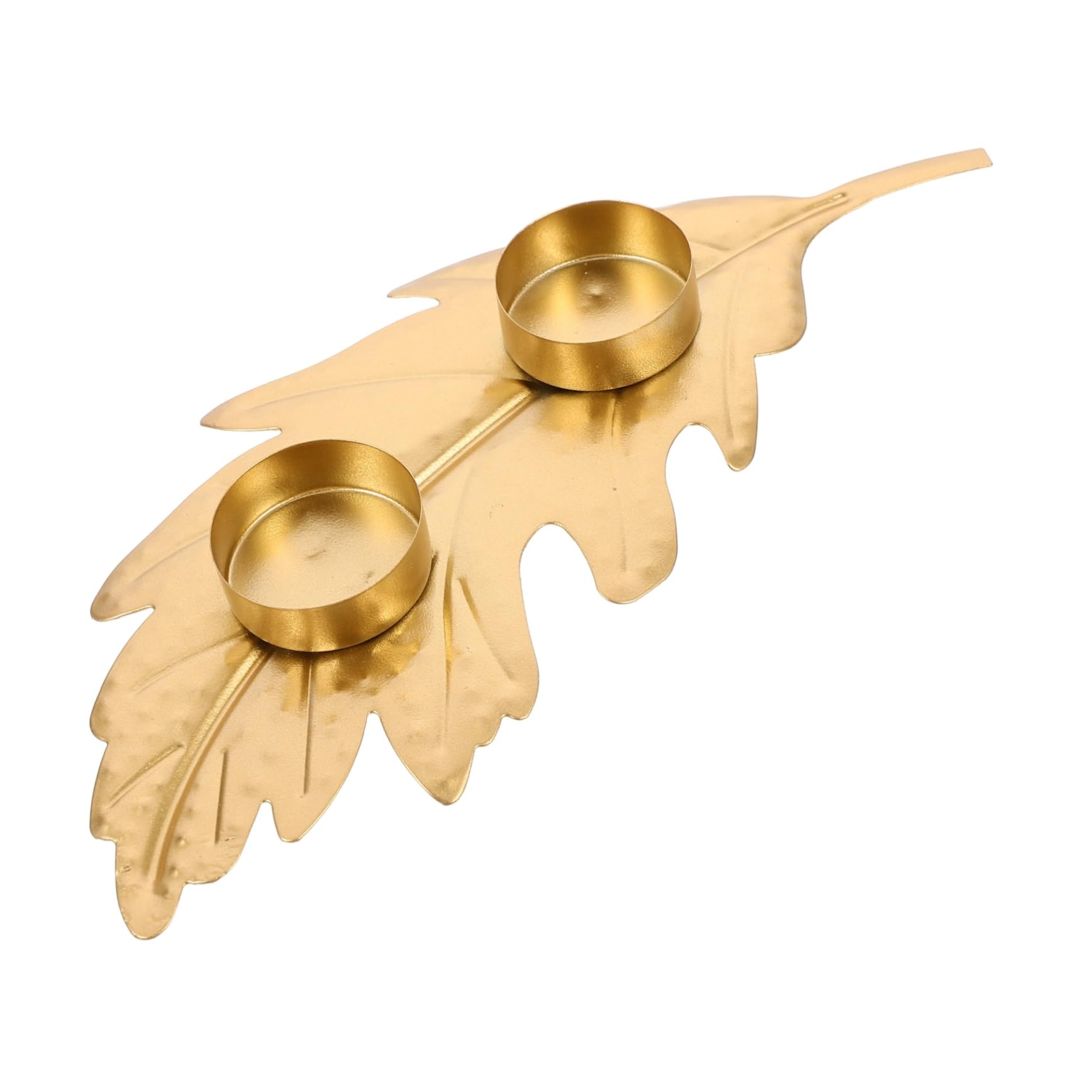 Cabilock Candlestick Ornament Rustic Wedding Candle Stand Decoration for Home Small Candle Holders Gold Tray Decorative Home Decor Desk Topper Fireplace Decor Props Hollow Out Iron